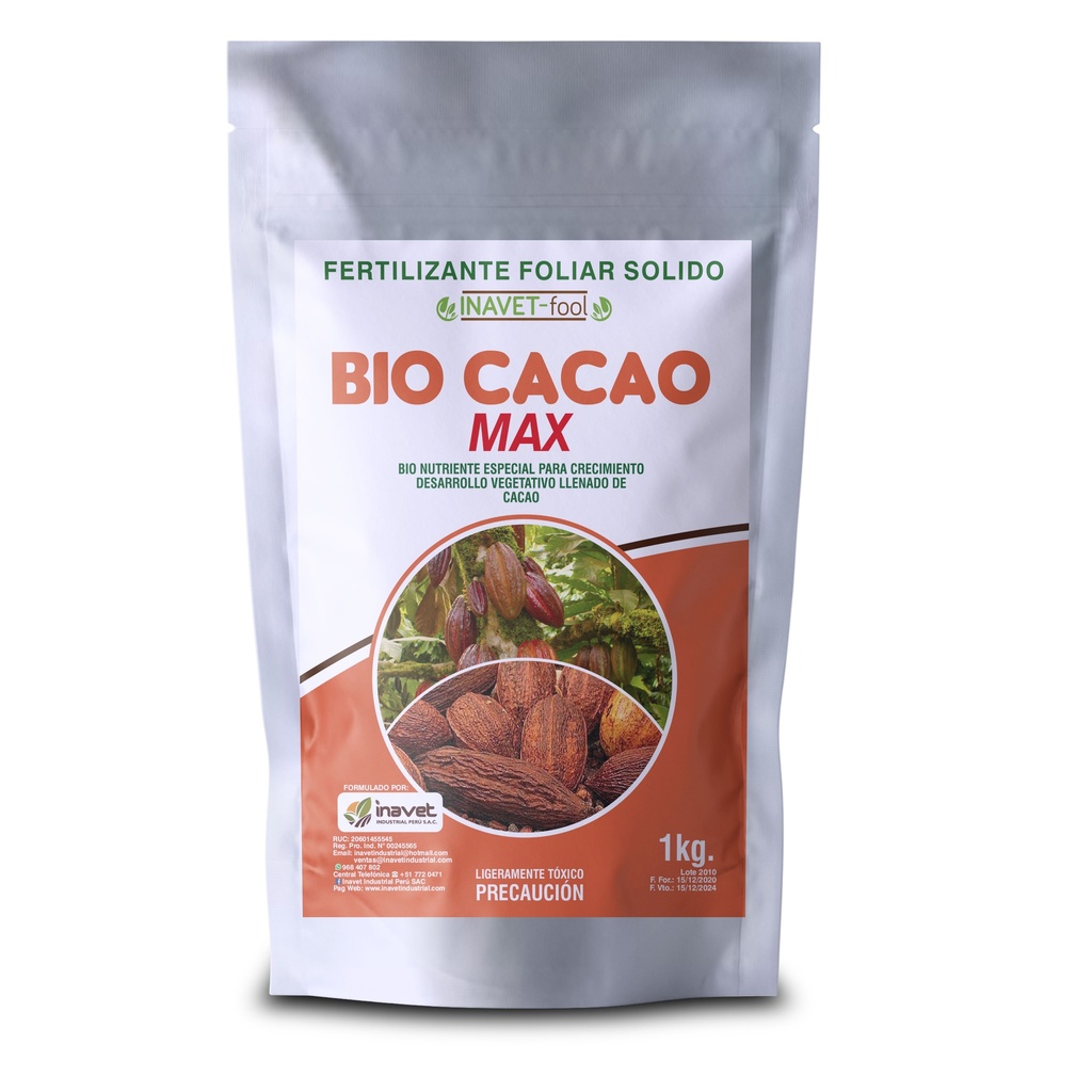 INAVET FERTIL - CACAO MAX - 1KG (historial 2020- jun 2024)